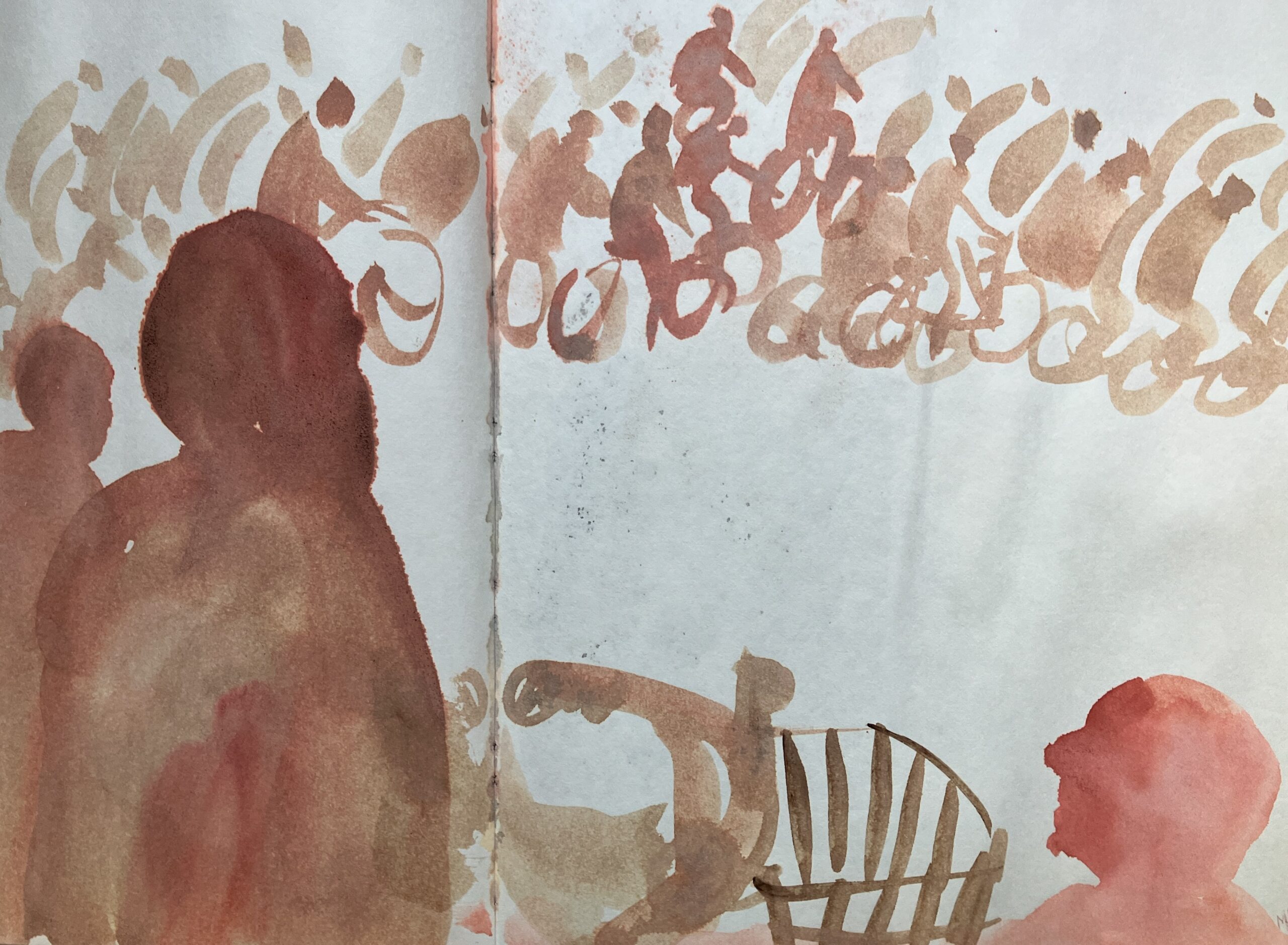 (Cyclic Flow) Water color & ink (2)