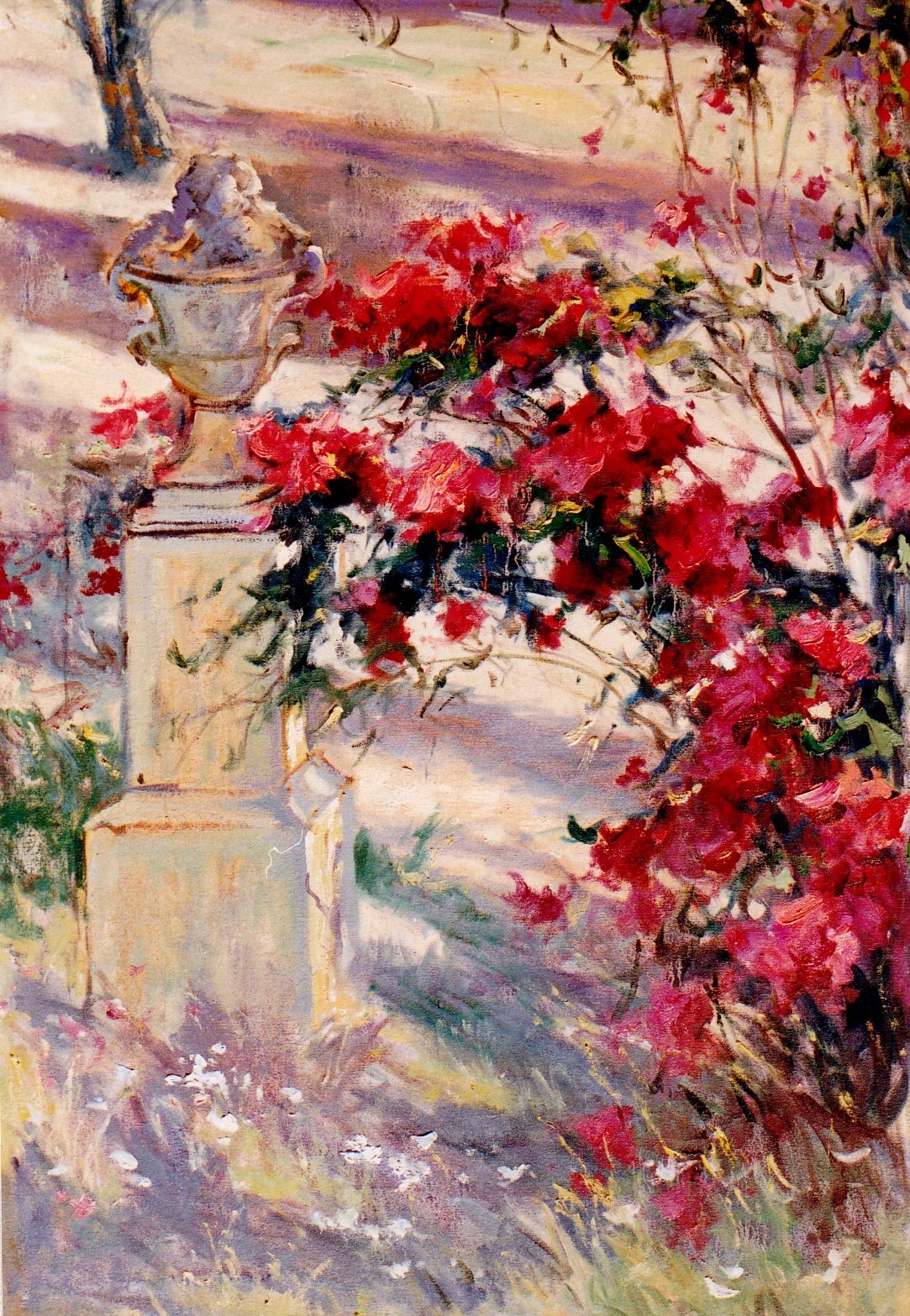(Flowered Entry) Oil on cavas 30x34inches 2000-2010 Landscape Paintings