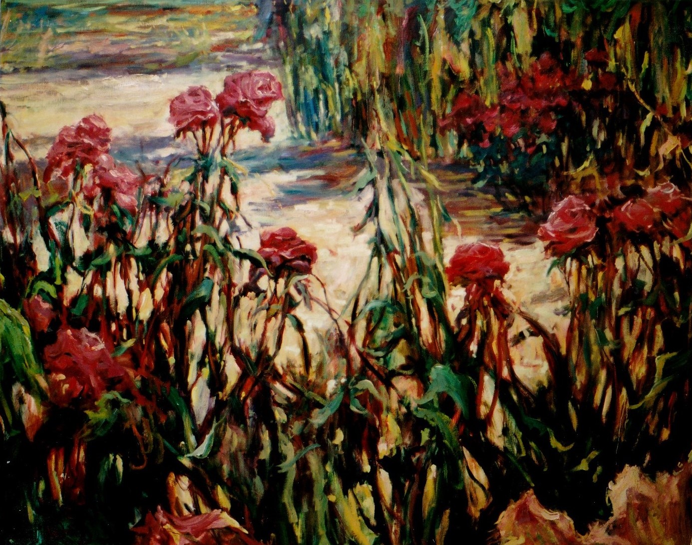 (Gestural Bloom No. 4) Oil on canvas 36x48inches Landscape Paintings from 2000s-2010s