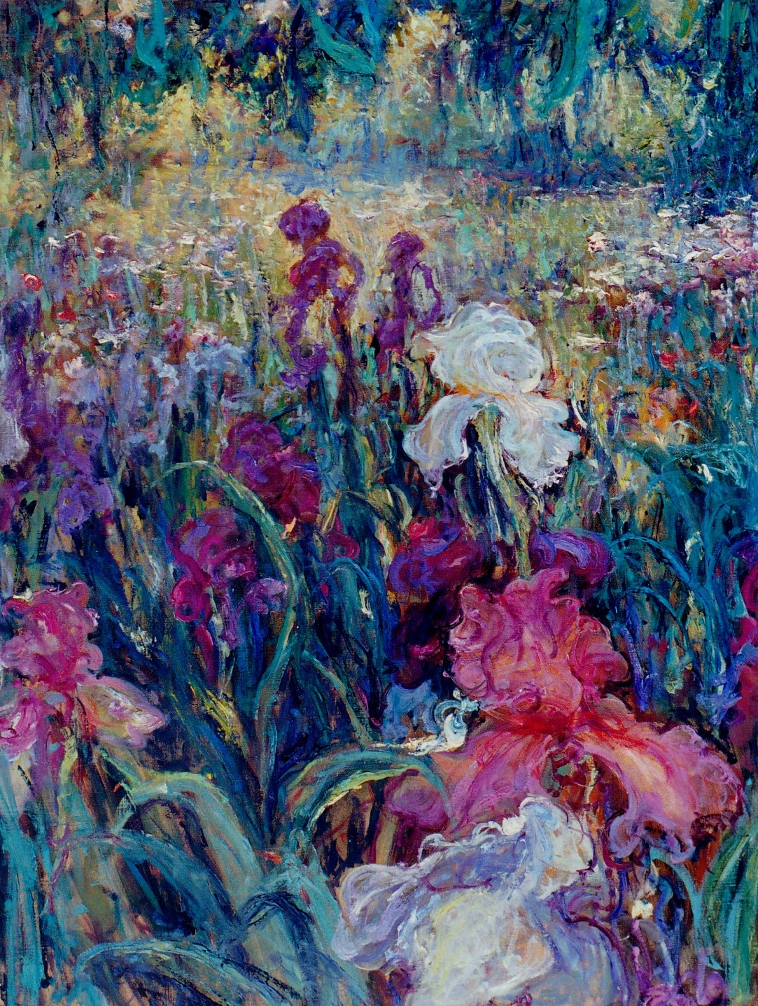 (Iris Fantasy) Oil on canvas 36x48inches 2000-2010 Landscape Paintings