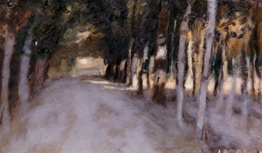 Landscape Oil on cardboard
