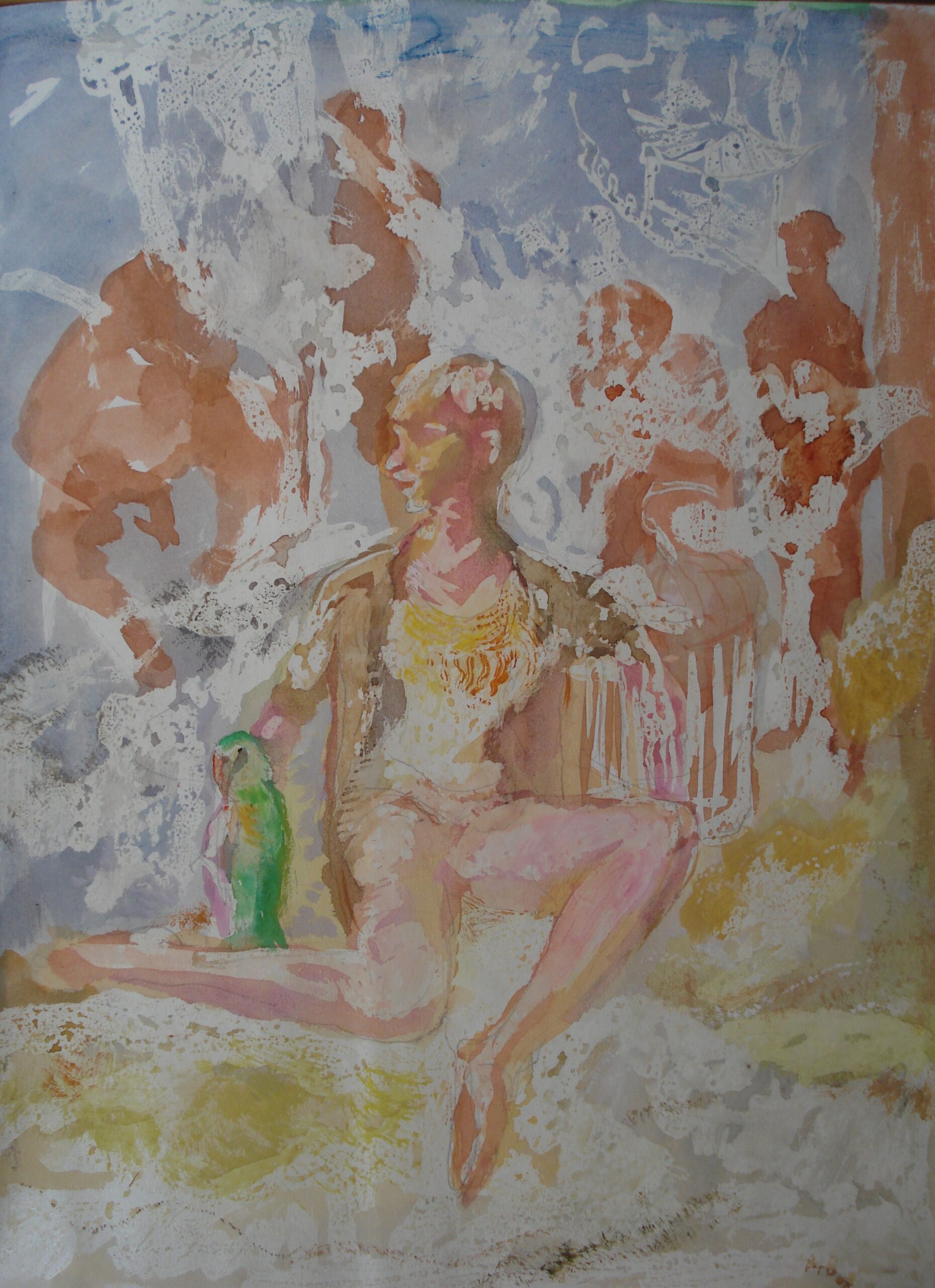 (Messenger of Peace) Mixed-media 12.5x9.5inches