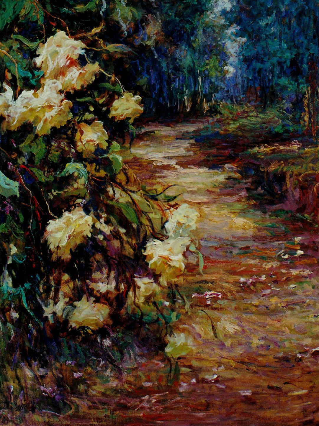 (Mimosa pathway) Oil on canvas 30x40inches