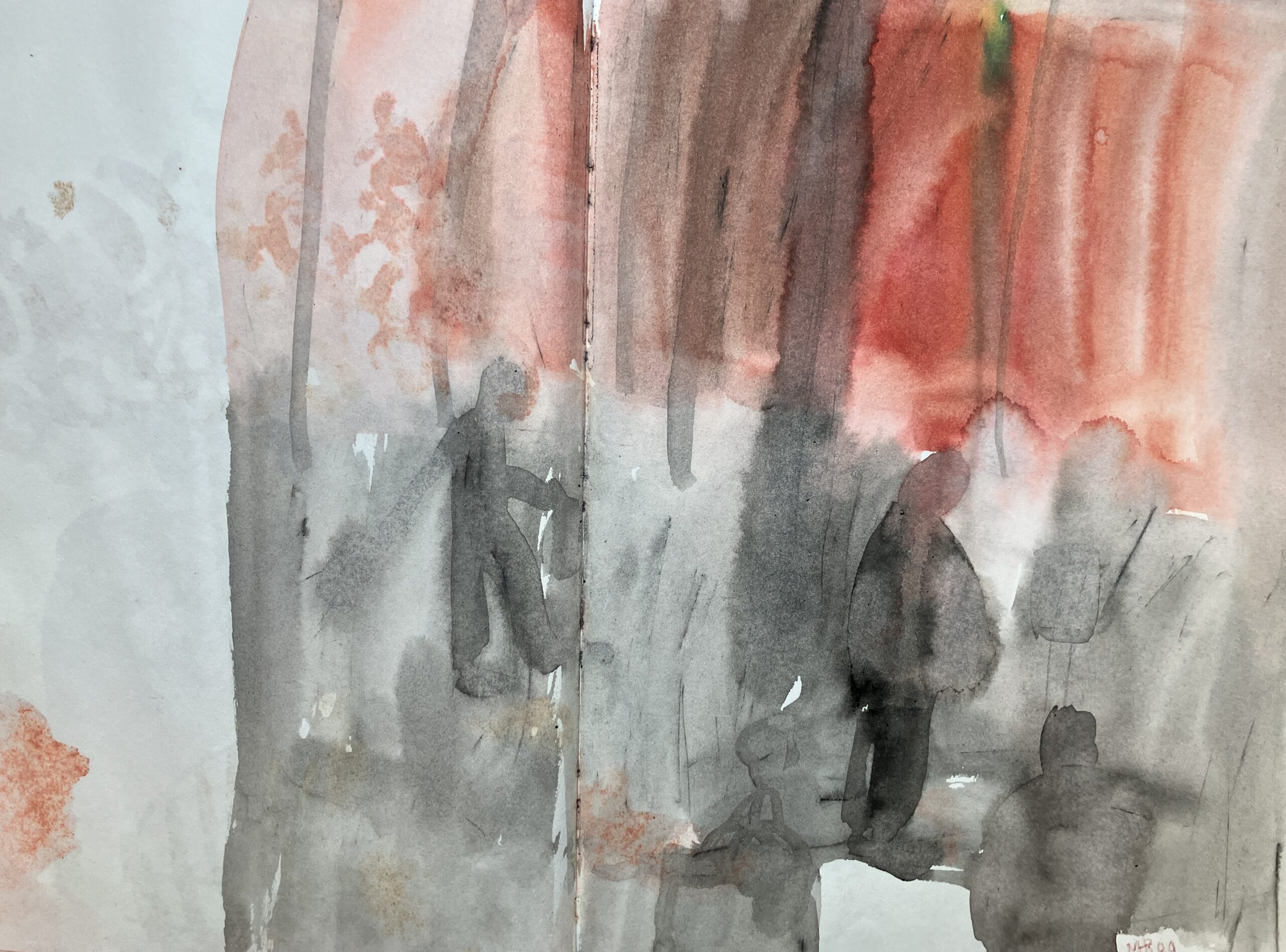 (Morning Rituals) Water color & Ink