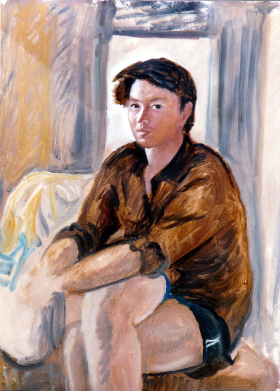 Self-port portrait Oil on cardboard 24x30 inches