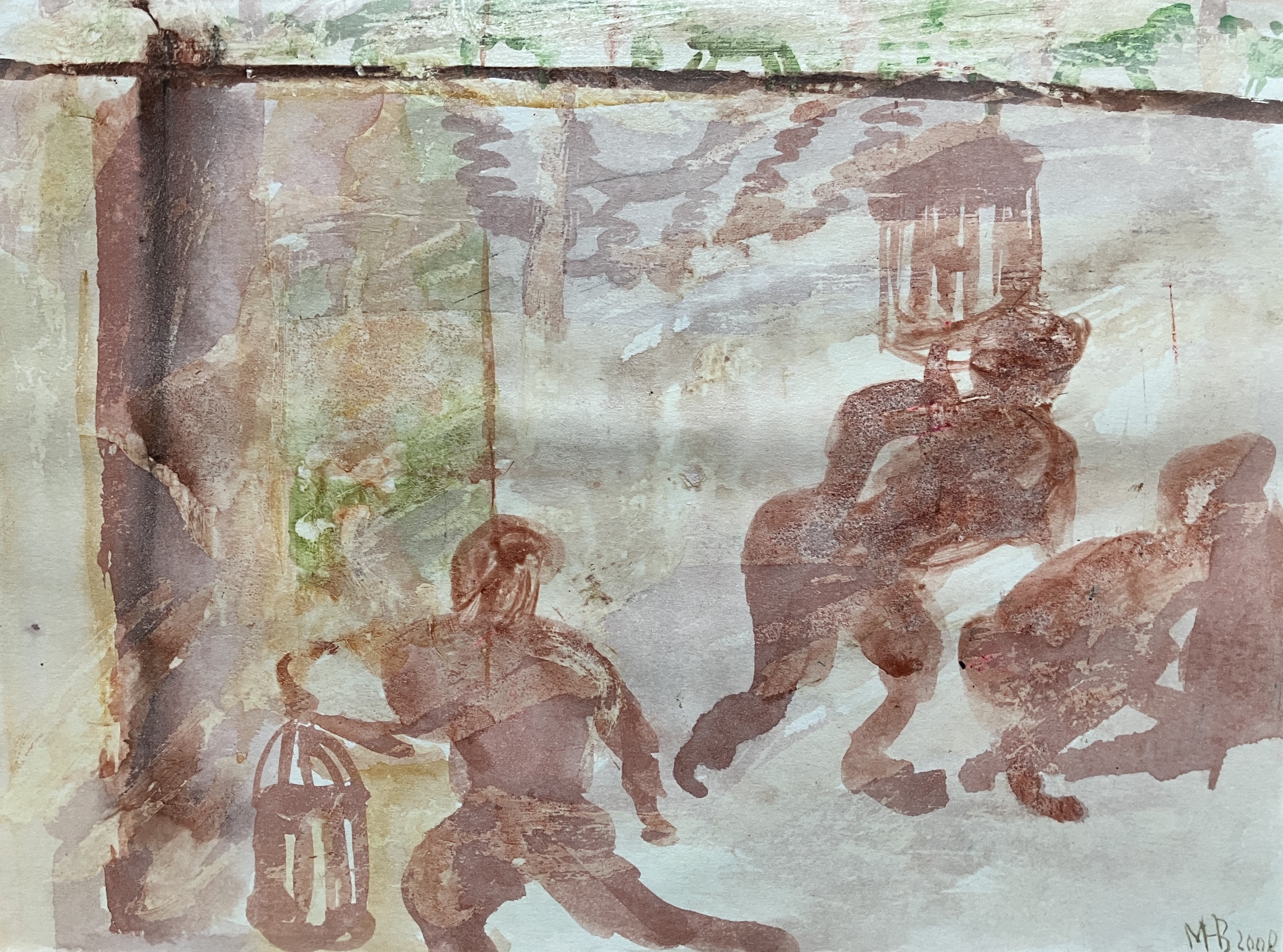 (The Birdcage Allegory) Mixed-media
