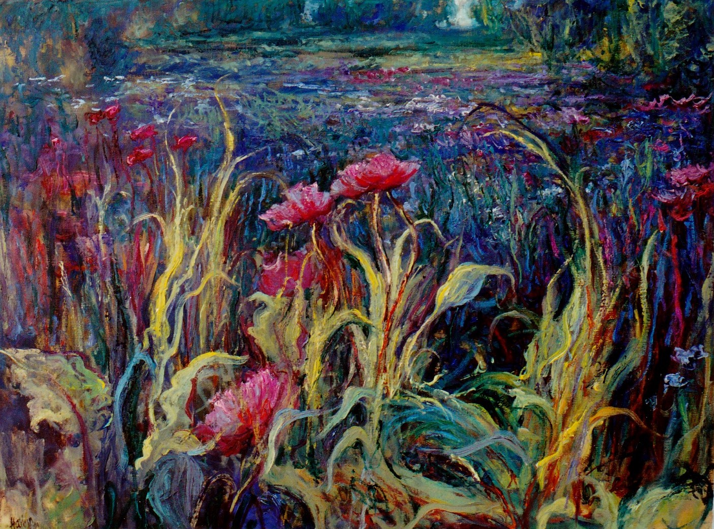 (Tracing Light) Oil on canvas 30x40inches