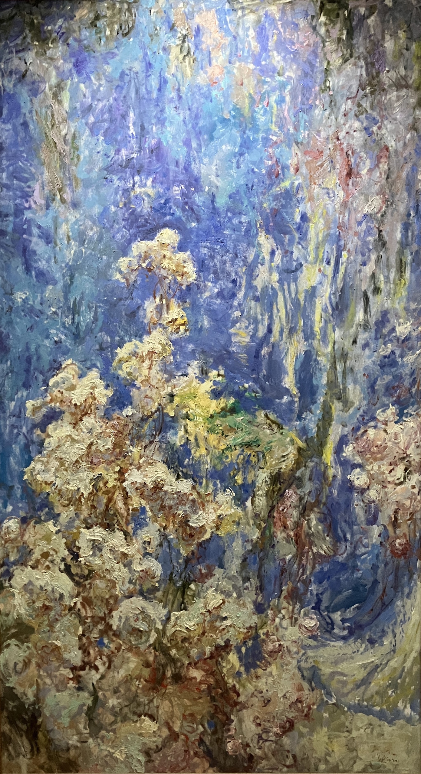 (Yellow on Blue) Oil on canvas 41x72inches 2000-2010 Landscape Paintings